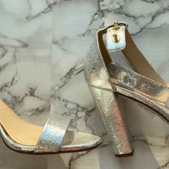 J CREW Silver Heel Sandals Size Size 8 - Picture 2 of 7